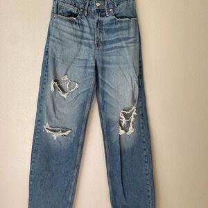 Good American High waisted straight leg jeans